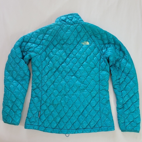 North Face Thermoball Eco Quilted Lightweight Full Zip Jacket Blue Green Medium - Picture 7 of 15